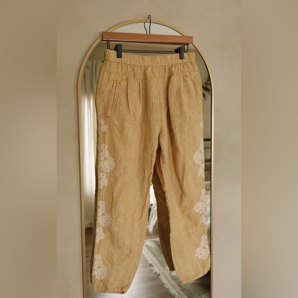 Anthropologie 100% Linen Pants